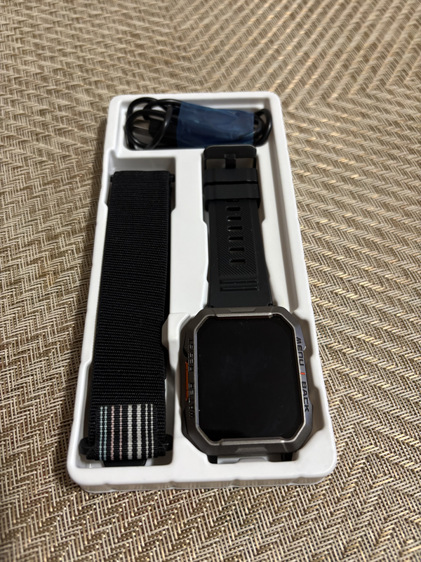 Military Smart Watch for Men (Answer/Make Calls), 2.01'' Smart Watch for Android and iPhone, Fitness Tracker with Flashlight/Compass/100 Days Battery/Heart Rate/Sleep/100+ Sport Modes(2 Straps)