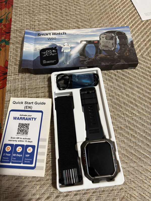 Military Smart Watch for Men (Answer/Make Calls), 2.01'' Smart Watch for Android and iPhone, Fitness Tracker with Flashlight/Compass/100 Days Battery/Heart Rate/Sleep/100+ Sport Modes(2 Straps)